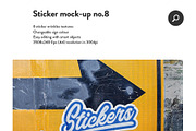 8 Sticker & logo mock bundle, a Product Mockup by PrintPixel (Thumbnail 10 of 10)
