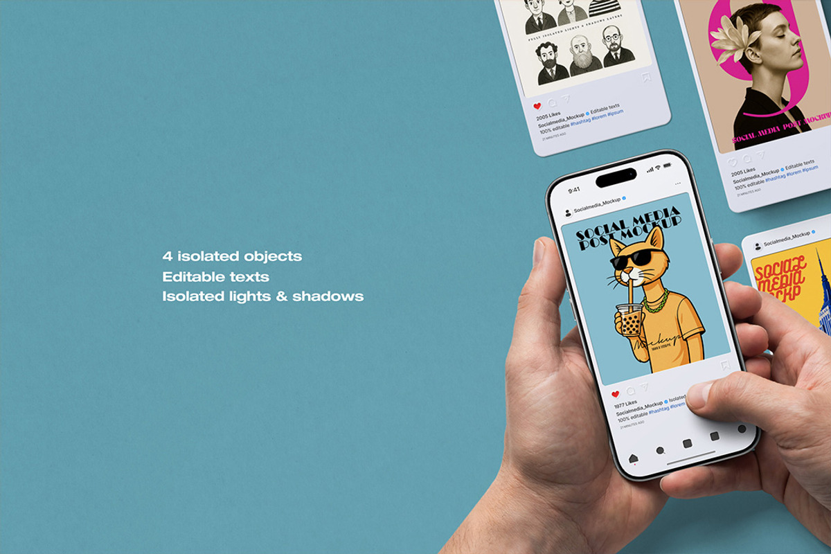 Instagram Post Mockup, Hands Holding, a Mockup by Avelina Studio (Photo 2 of 3)