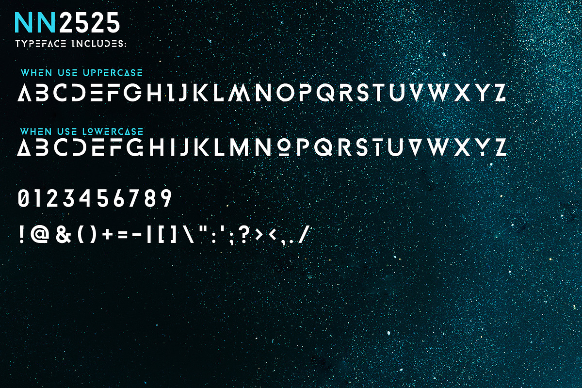 NN2525 - A modern space font. preview 5