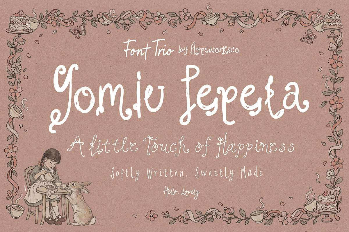 Yomiu Pepela Font Trio of Wonder, a Handwritten Font by HypeWorksCo (Photo 1 of 33)
