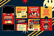 Red Vintage Fashion Sale Instagram, a Social Media Template by Aiyari Graphic (Thumbnail 2 of 5)