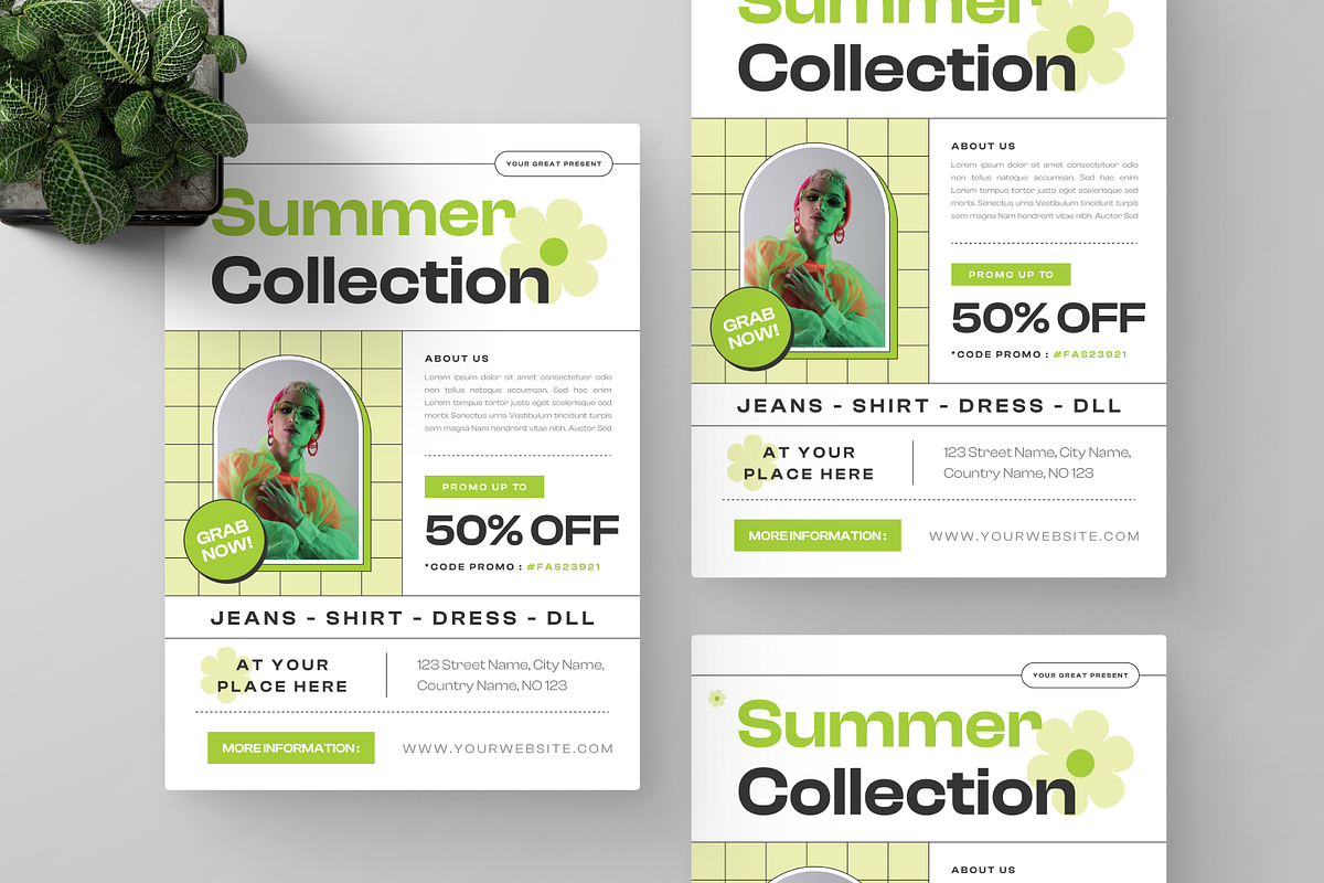 Fashion Summer Collection Flyer, a Flyer Template by Annora Studio (Photo 3 of 3)