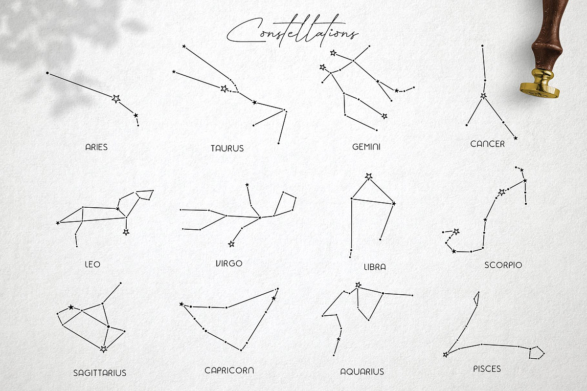Zodiac Signs and Constellation, an Object Illustration by Alisovna (Photo 5 of 12)