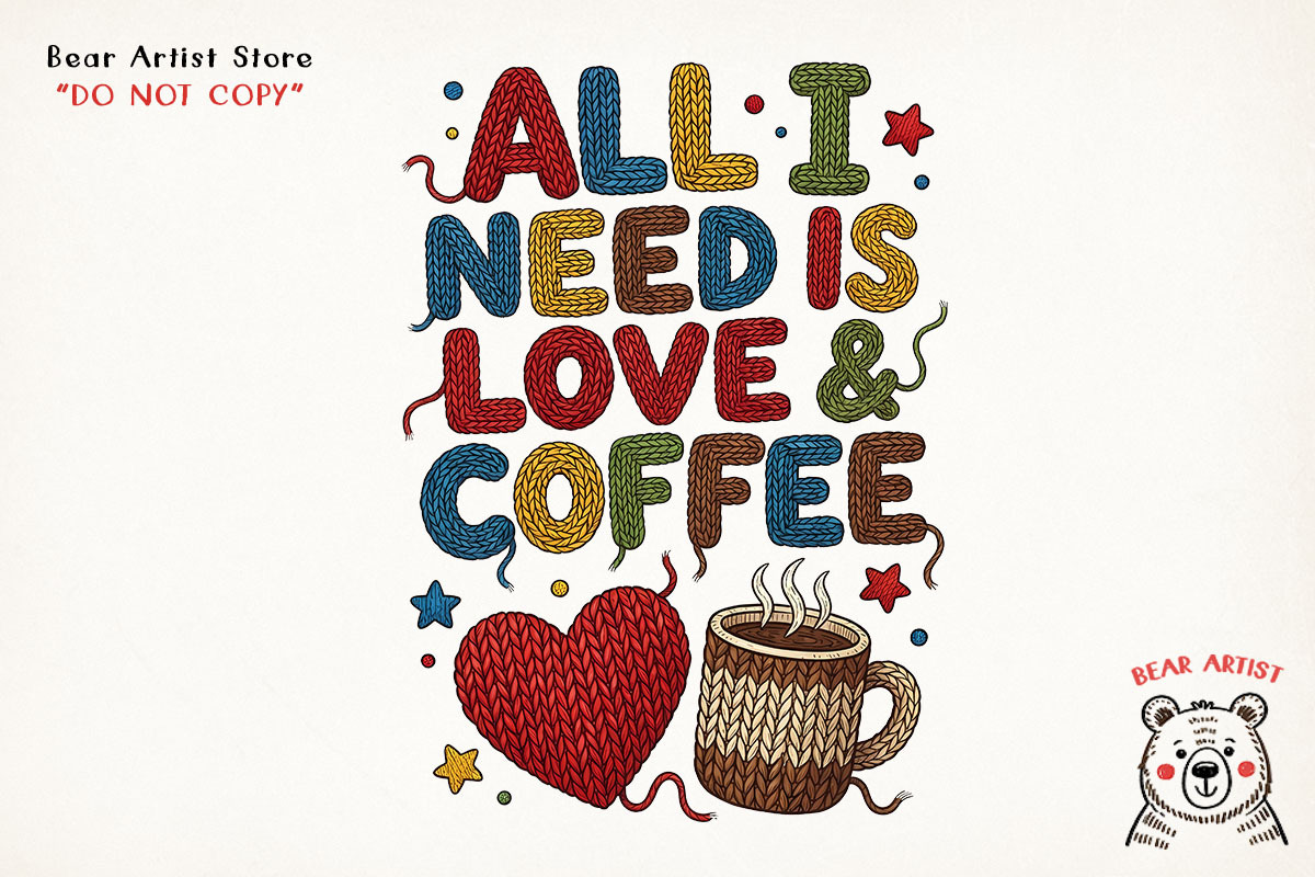 Valentine Crochet Coffee Sublimation, an Illustration by GlitterCraft (Photo 6 of 41)