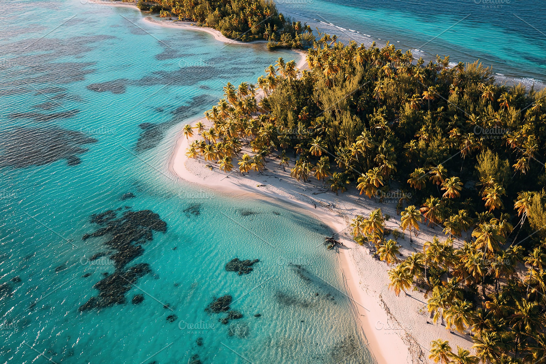Tropical island paradise with turquoise waters, a Nature Photo by AlyaAnd