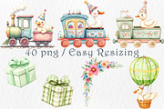 Spring Silly Goose Clipart, 40 png, an Animal Illustration by GalaDesign03 (Thumbnail 5 of 6)