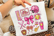 Floral Softball Bow Png, Game Day, an Illustration by CreationArt (Thumbnail 6 of 9)