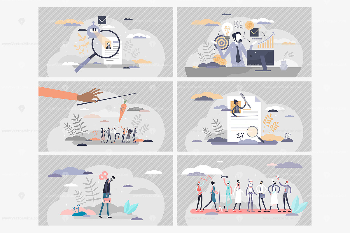 24 Human Resources V1 Concepts, a Person Illustration by VectorMine (Photo 5 of 9)