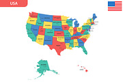 Detailed map of the USA, an Illustration by Vector Shop (Thumbnail 2 of 5)