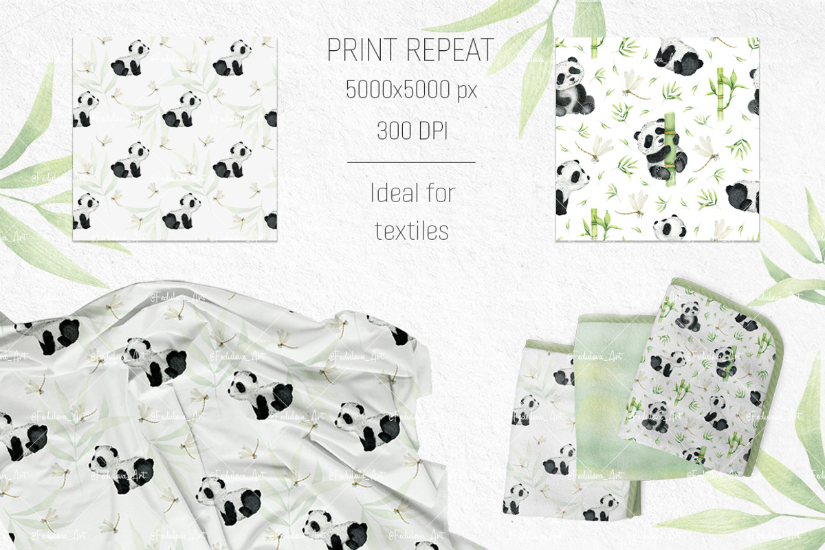 Panda Watercolor illustrations, an Animal Illustration by Fedulova Art (Photo 6 of 11)