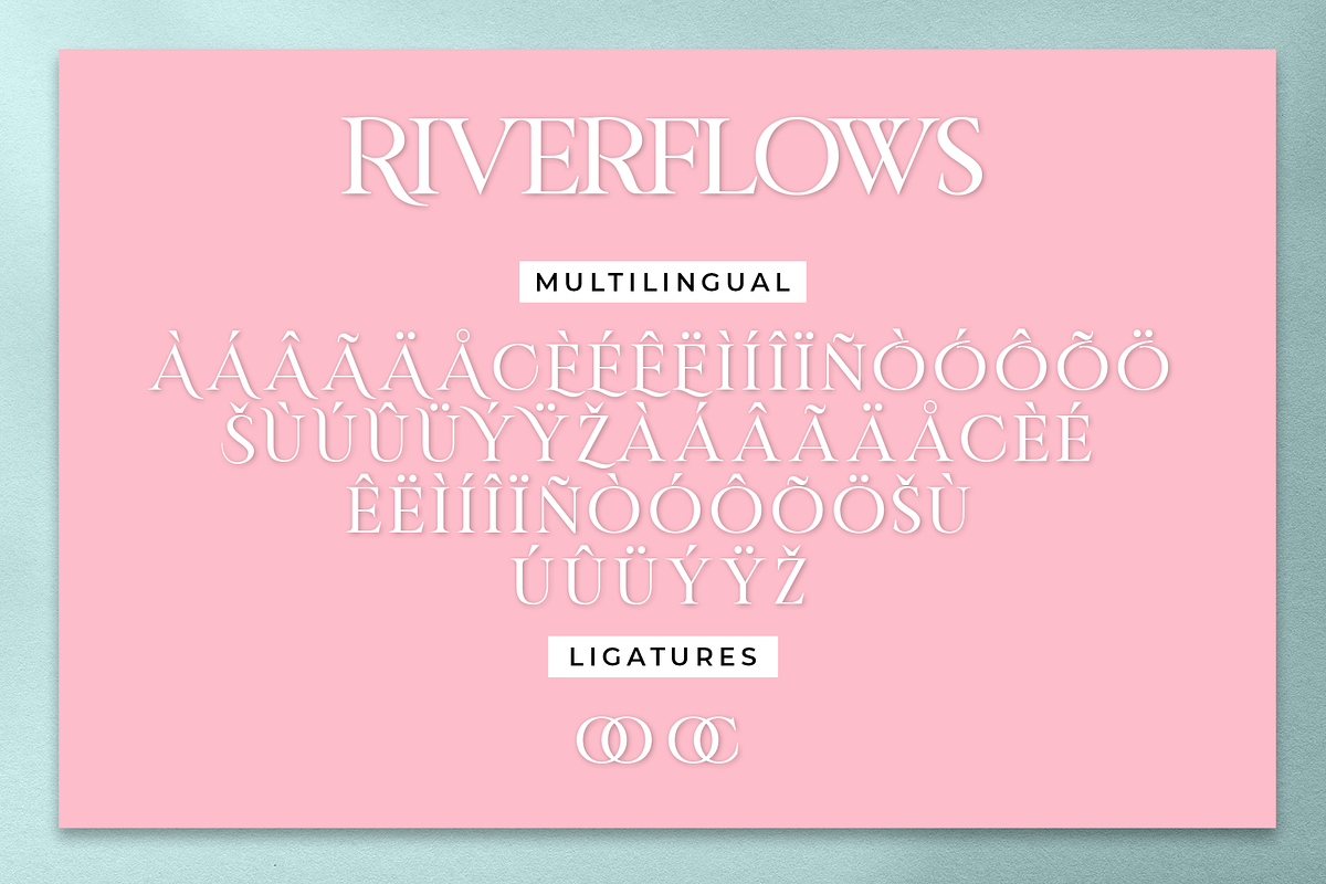 Riverflows - Modern Serif Typeface, a Serif Font by overlaytemplates (Photo 5 of 5)