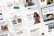 30 Mental Health Static Ad Templates, a Social Media Template by DigiPax (Thumbnail 3 of 10)