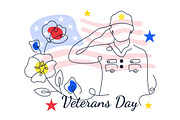 6 Happy Veterans Day Illustration, a Person Illustration by denayunebgt (Thumbnail 3 of 3)