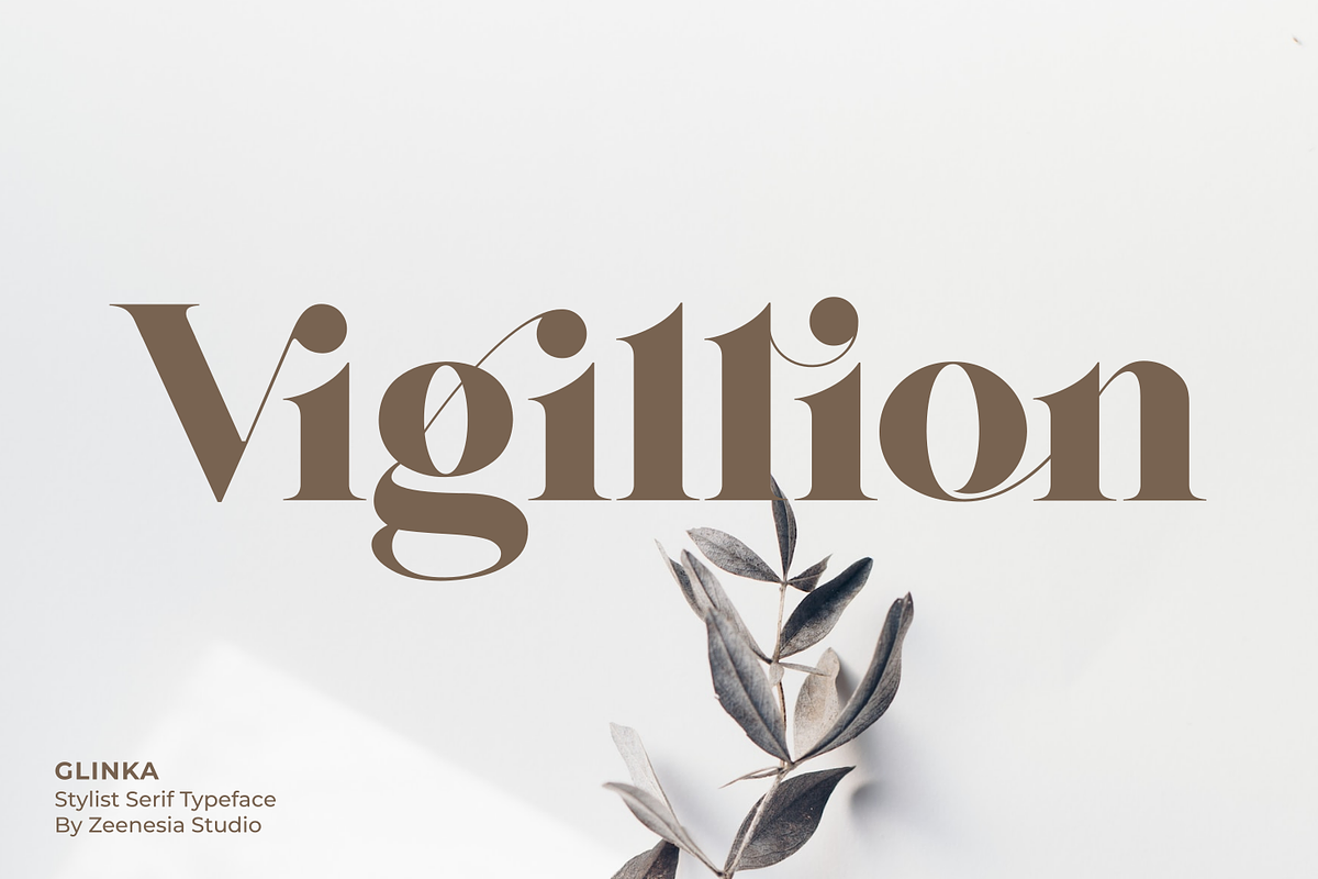 Glinka - A Stylist Serif Font, a Serif Font by zeenesia (Photo 3 of 25)