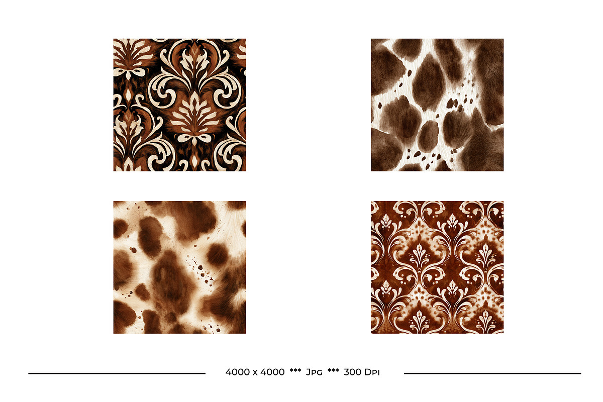 Cowhide Animal Print Art Patterns, a Pattern Graphic by karenfoleyphoto (Photo 9 of 9)