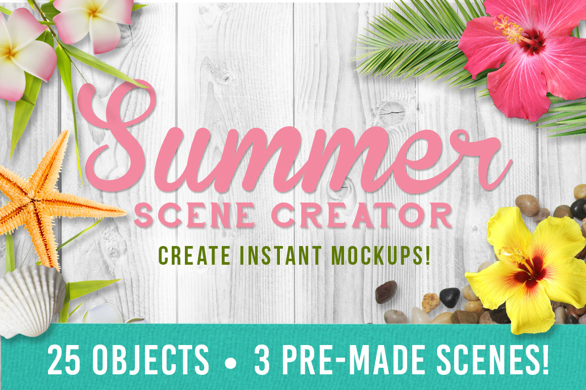 Summer Mockup Collage Creator, a Product Mockup by SkyvaraSupply