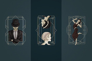 12 Art Deco Illustrations