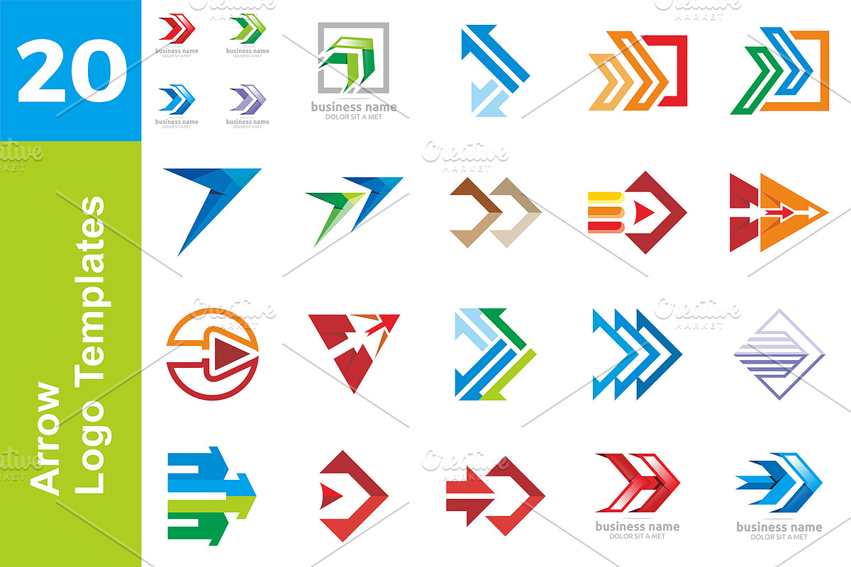 20 Logo Arrow Templates Bundle, a Branding & Logo Template by Friendesigns (Photo 1 of 21)