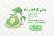 Cute Frog Clipart Watercolor Style, an Animal Illustration by creationsbyapuruh (Thumbnail 5 of 5)