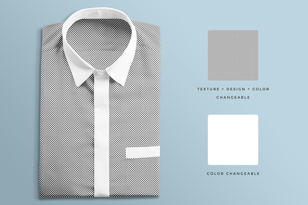 Top-view Male Folded Shirt Mockup, a Shirt Mockup by Designertale (Photo 5 of 8)