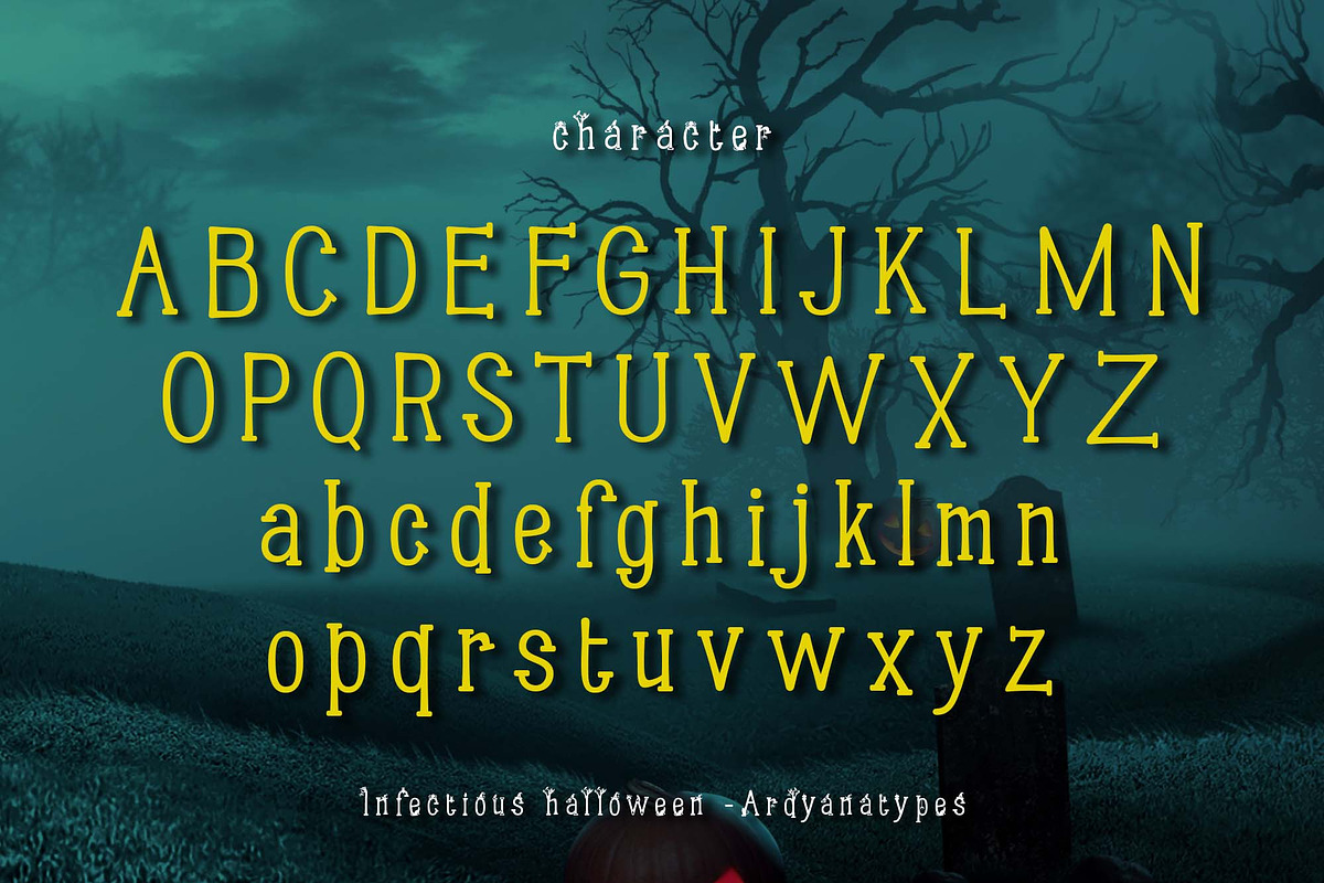 Infectious - Halloween Typeface, a Handwritten Font by Ardyanatypes (Photo 10 of 12)