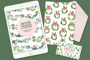 Joyfull Christmas Patterns, Seamless