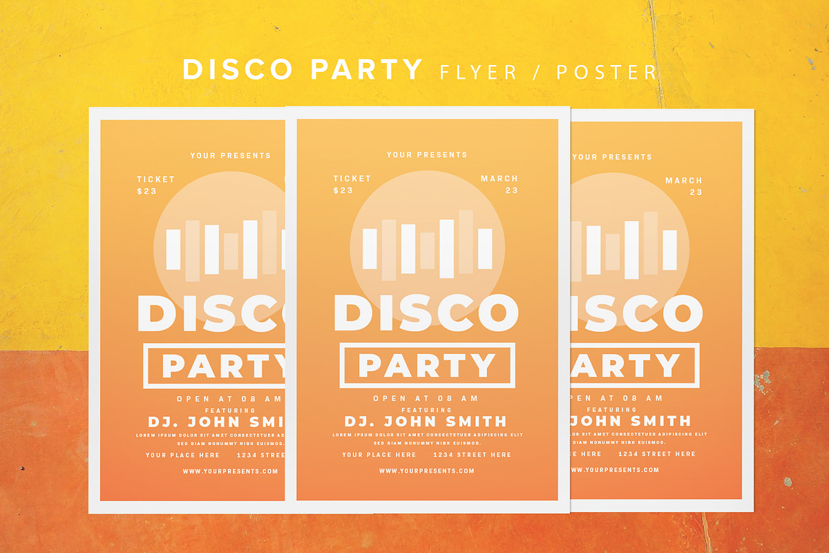 Disco Party Flyer, a Flyer Template by lilyshop (Photo 1 of 2)