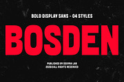 Bosden – Bold Display Sans Font, a Sans Serif Font by Sekyra Lab (Thumbnail 1 of 11)