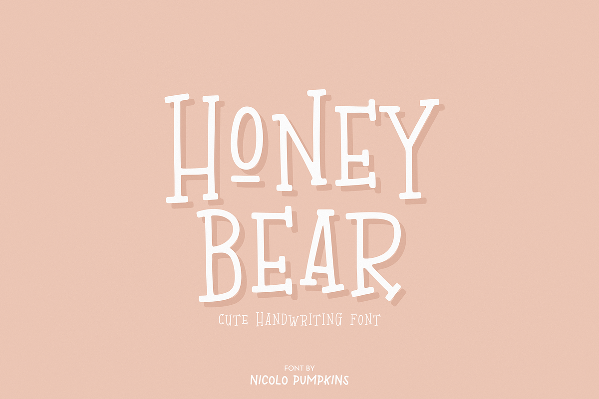 Honey Bear Font, a Handwritten Font by Nicolo Pumpkins (Photo 1 of 10)