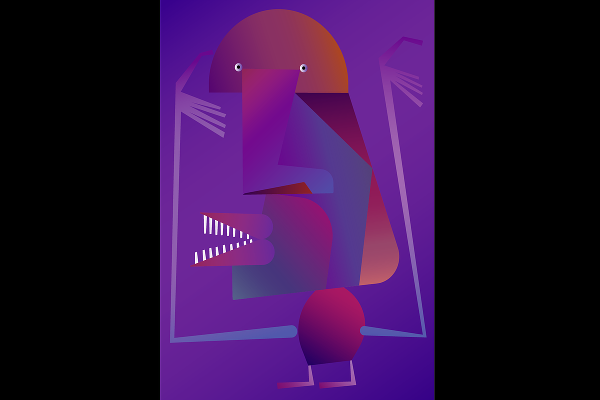 Character with wild colors, an Education Illustration by Yapida (Photo 1 of 3)