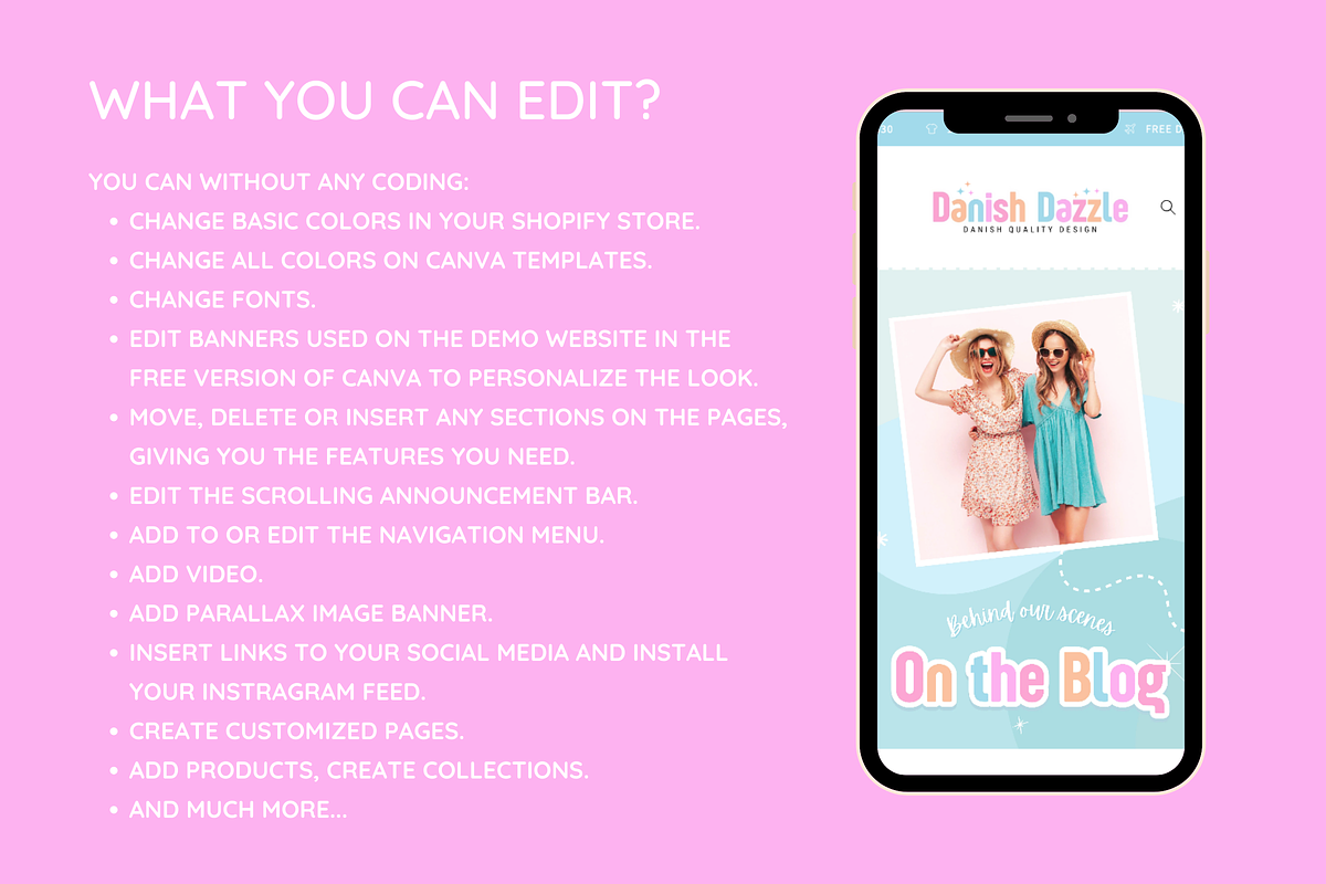 Danish Dazzle Shopify Theme, a Shopify Template by SunshineStudioBoutique (Photo 3 of 10)