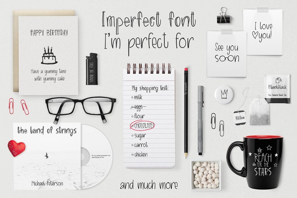 Imperfect. Marker scribble font preview 4