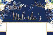 Navy Romantic Blue Photo Prop Frame, a Stationery Template by DreamsClipArt (Thumbnail 2 of 2)