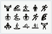 Sports Fitness Icons Logo, a Solid Icon by Vectorium Studio (Thumbnail 15 of 16)