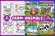 Funny Farm Animals Coloring Book, an Animal Illustration by Coco Bloom (Thumbnail 1 of 3)