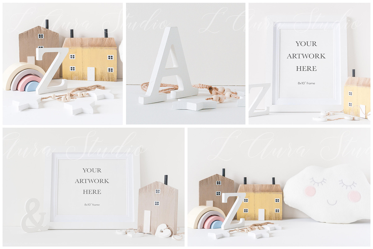 Nursery frame mockup bundle - 8x10'', a Print Template by L'Aura Studio (Photo 3 of 7)
