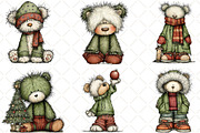 Whimsical Christmas, Teddy, Clipart, an Animal Illustration by Black Bird Studio (Thumbnail 3 of 6)