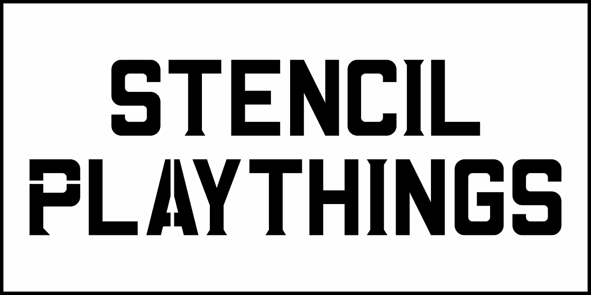 Stencil Playthings JNL, a Sans Serif Font by Jeff Levine Fonts (Photo 2 of 5)