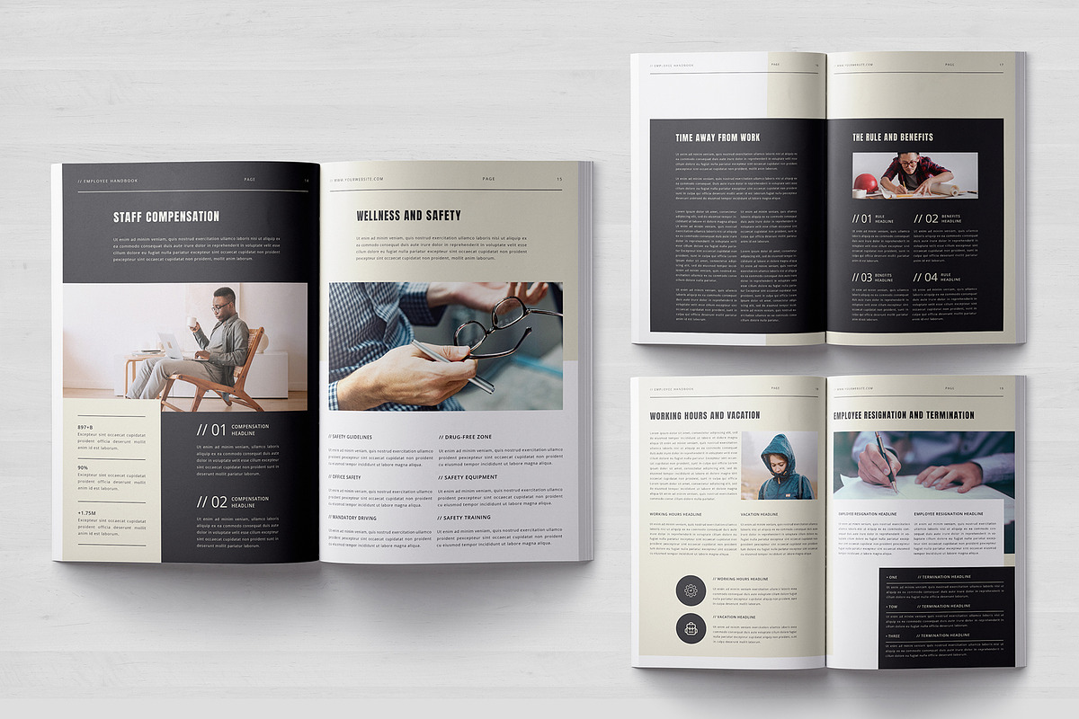 HR/Employee Handbook Template, a Brochure Template by Designsoul14 (Photo 7 of 9)