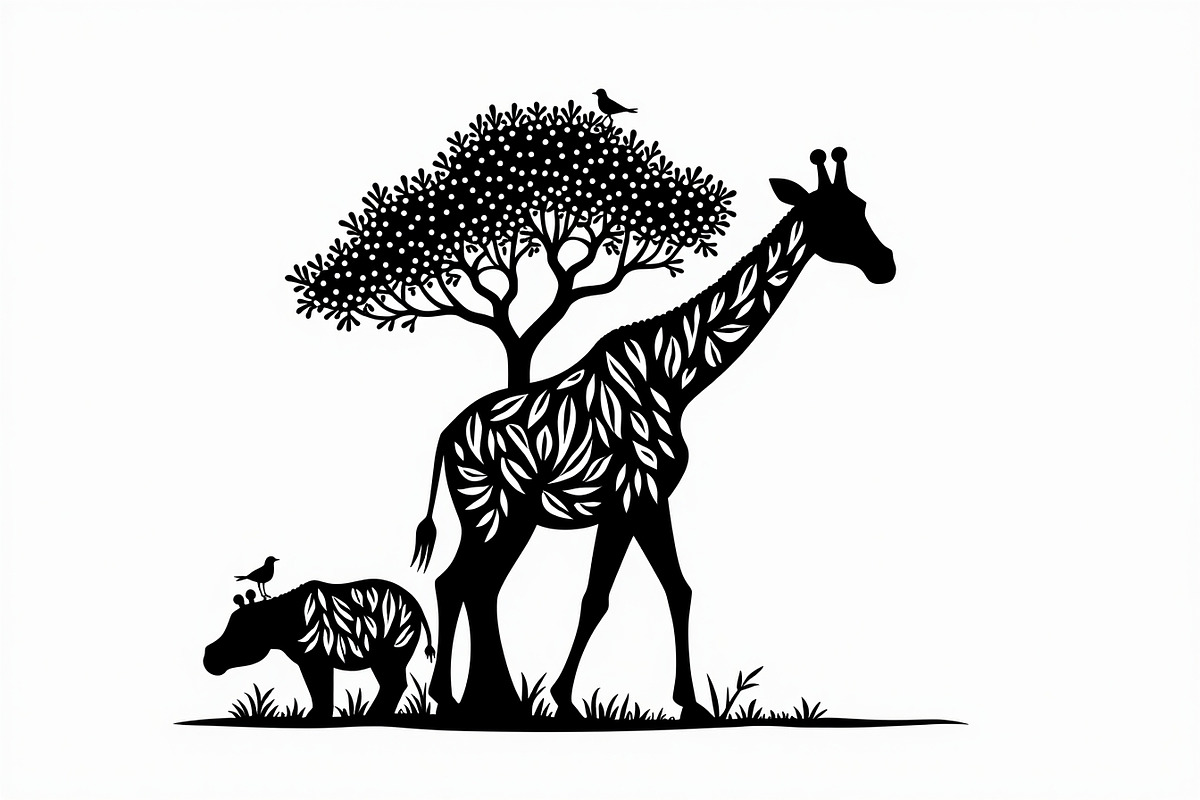 Giraffe Silhouette Vector design, an Illustration by Amazin_art (Photo 13 of 21)