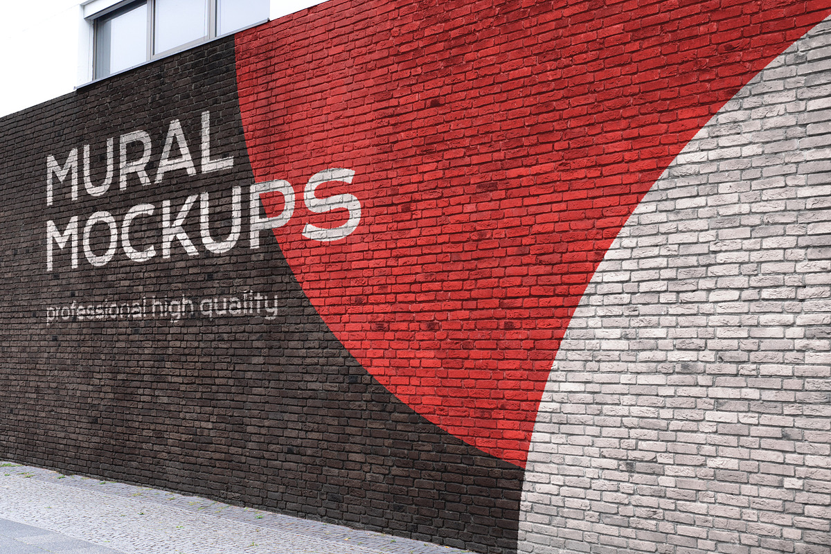 Street mural mockup bundle outdoor, an Advertising Mockup by FoundImages (Photo 34 of 42)