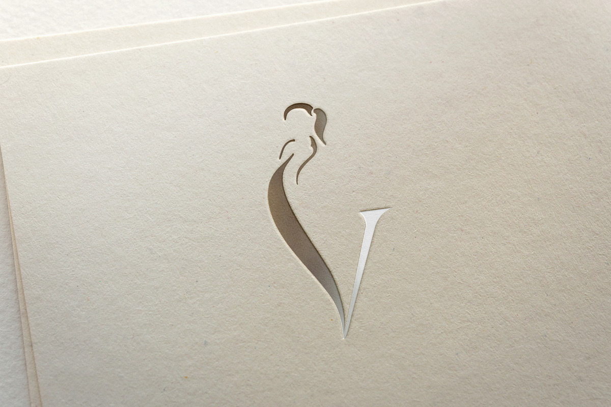 V initial logo for lady beauty salon, a Branding & Logo Template by Alexandra De Angelis (Photo 2 of 4)