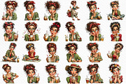 Whimsical Summer Coffee Girl Clipart, an Illustration by Craft Nest (Thumbnail 11 of 12)