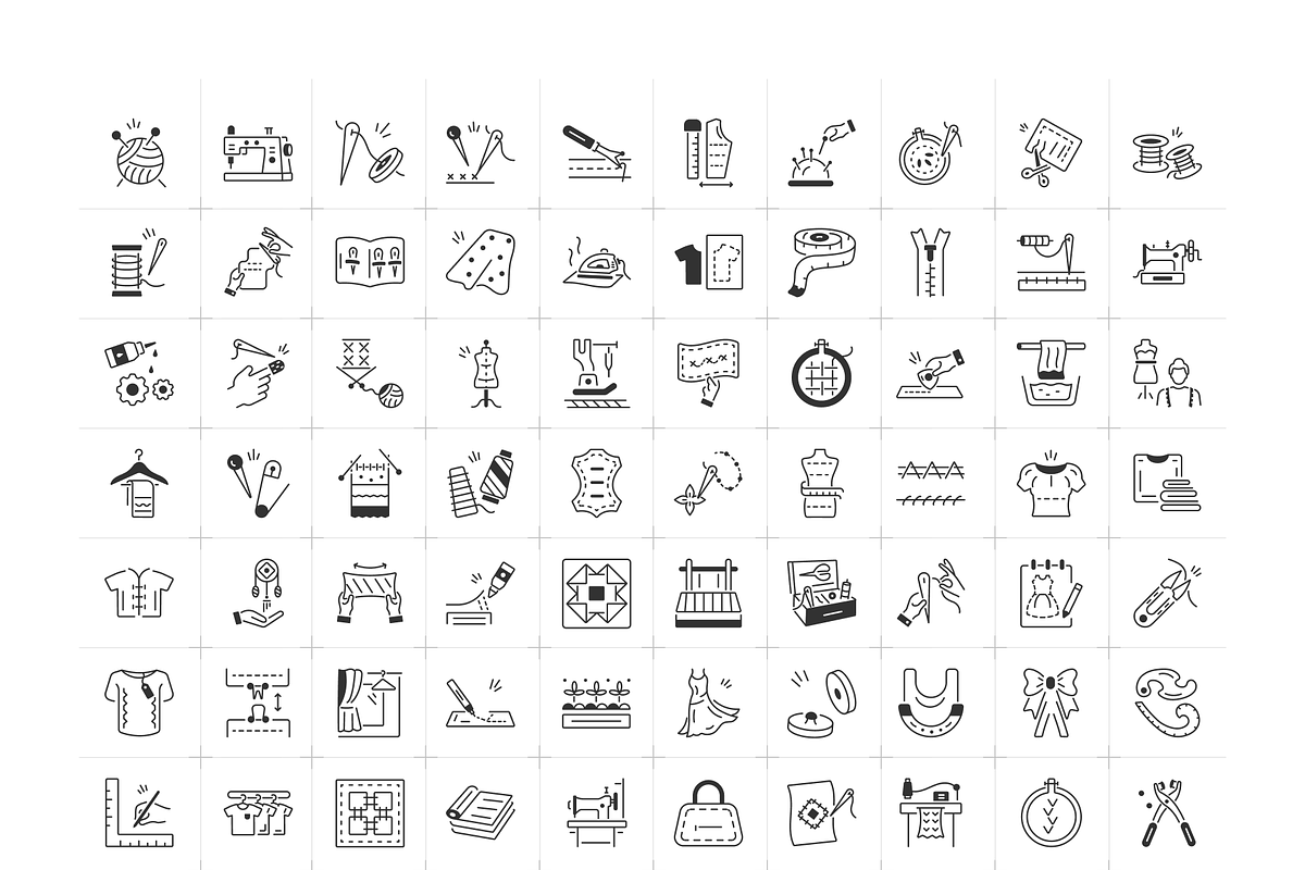 Animated Sewing Icons, an Outline Icon by Prosymbols (Photo 6 of 7)