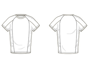 Men's T-Shirt Fashion Flat Template