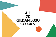 Gildan 5000 Mockup TShirt Bundle, a Shirt Mockup by lock and page (Thumbnail 21 of 22)