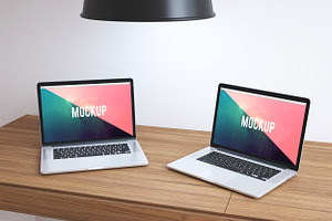 Double MacBook mockup