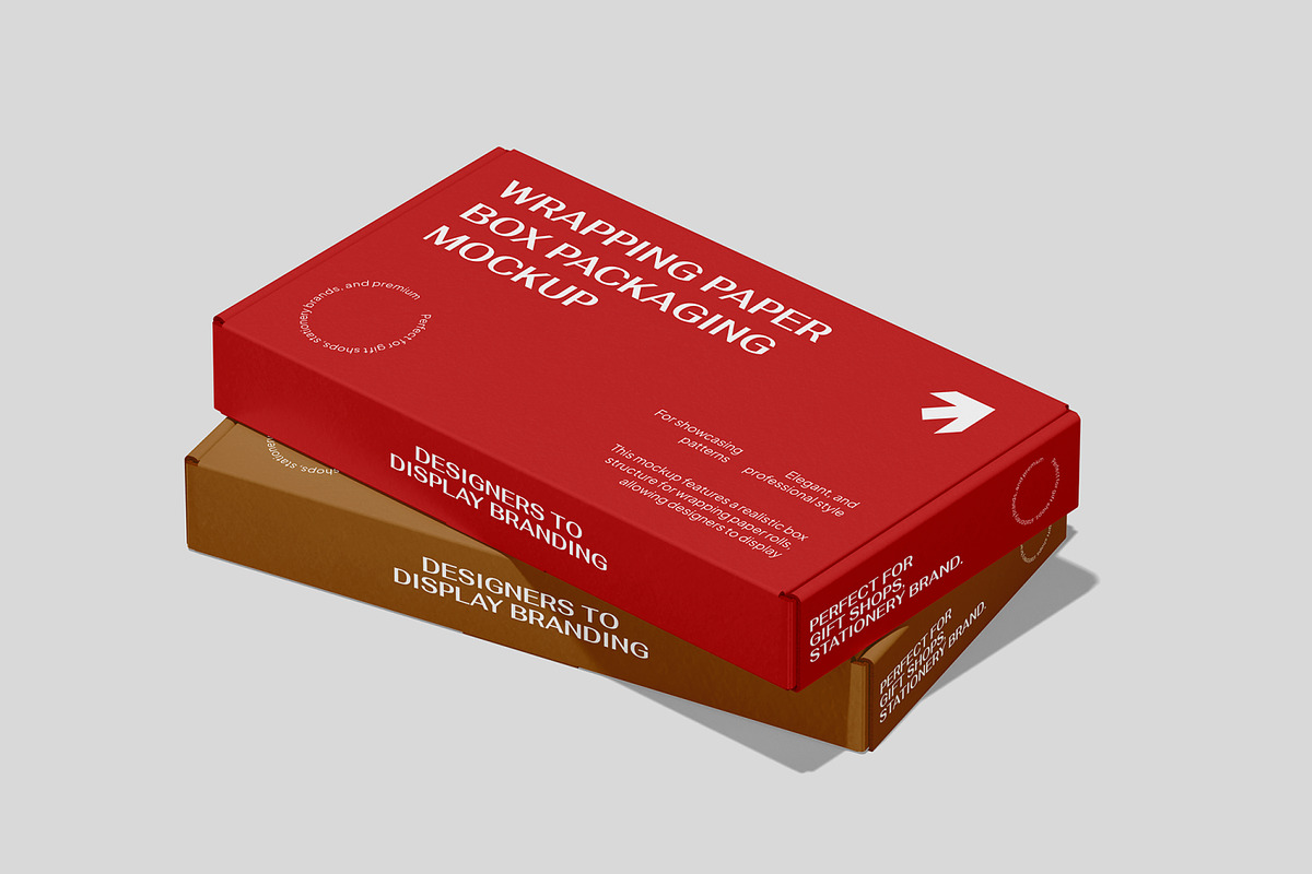 Wrapping Paper Box Packaging Mockup, a Packaging Mockup by Unerispace (Photo 4 of 5)