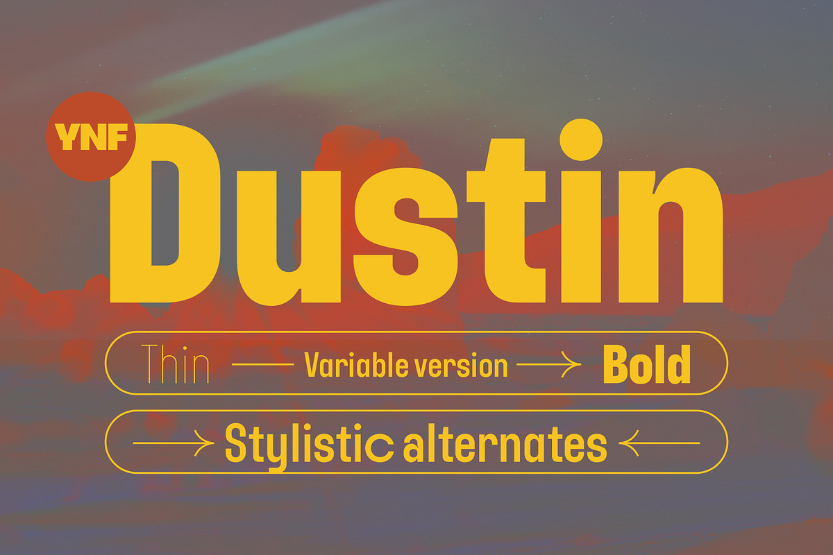 YNF Dustin | Condensed sans serif, a Sans Serif Font by YNF (Photo 1 of 26)