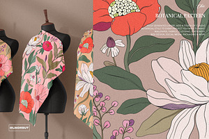 Chic Botanical Pattern And Graphics